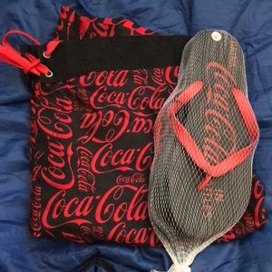 Coca-cola swim trucks with sandals